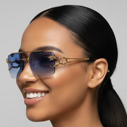 Blue Horizon - Lunettes tendance premium bleutées