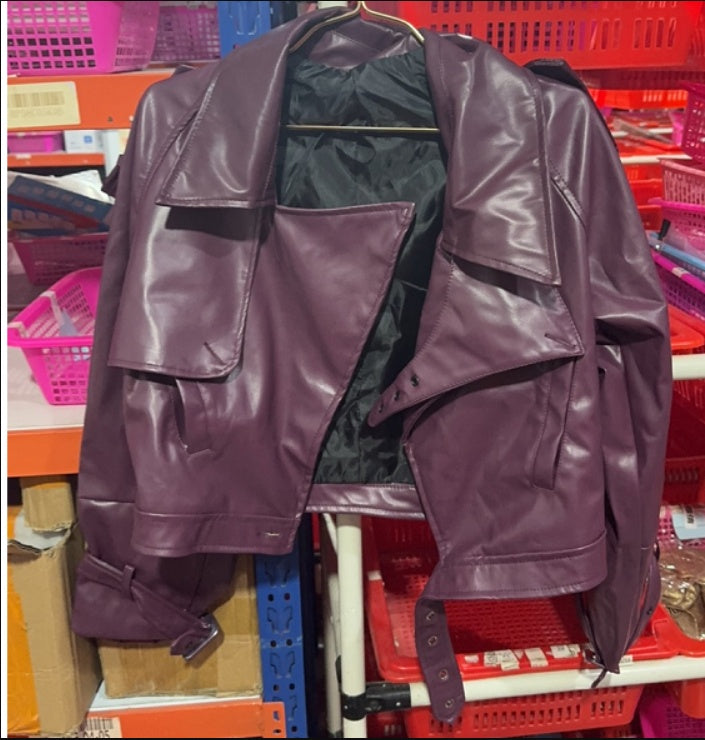 Veste en cuir Mode Streetwear Pour Vêtements pour Femmes