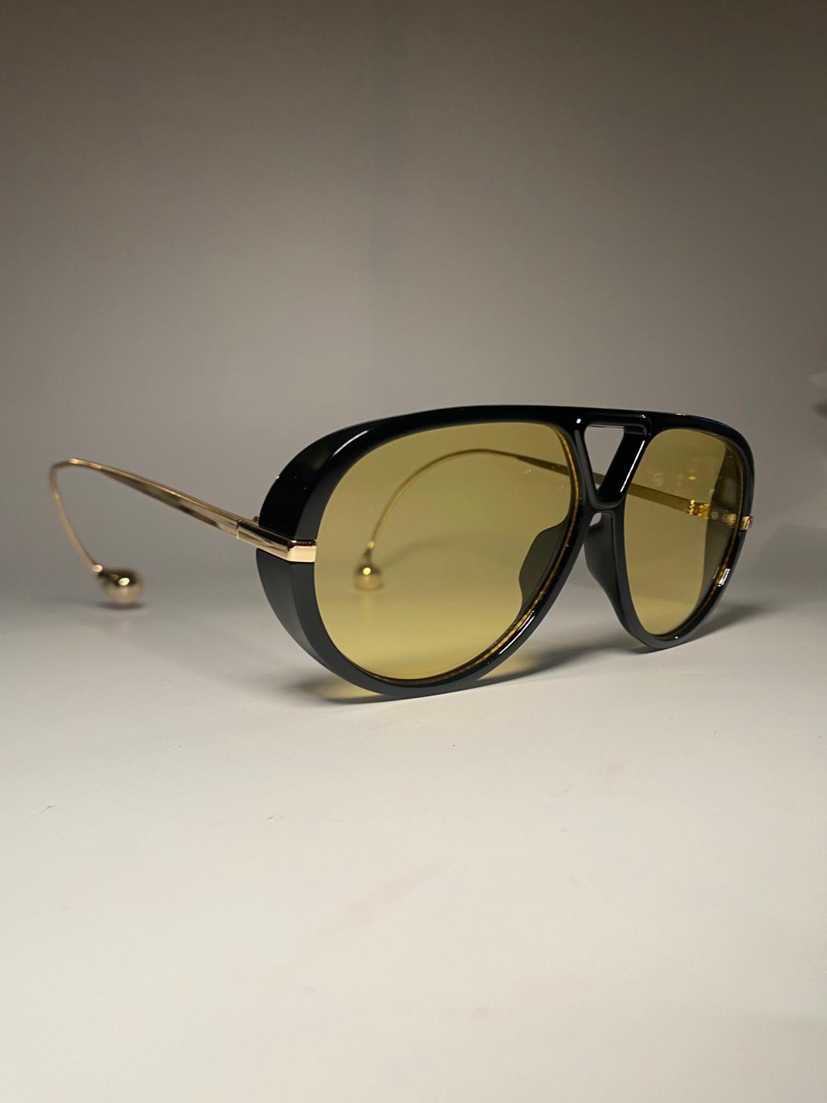 Lunettes de soleil verre jaune